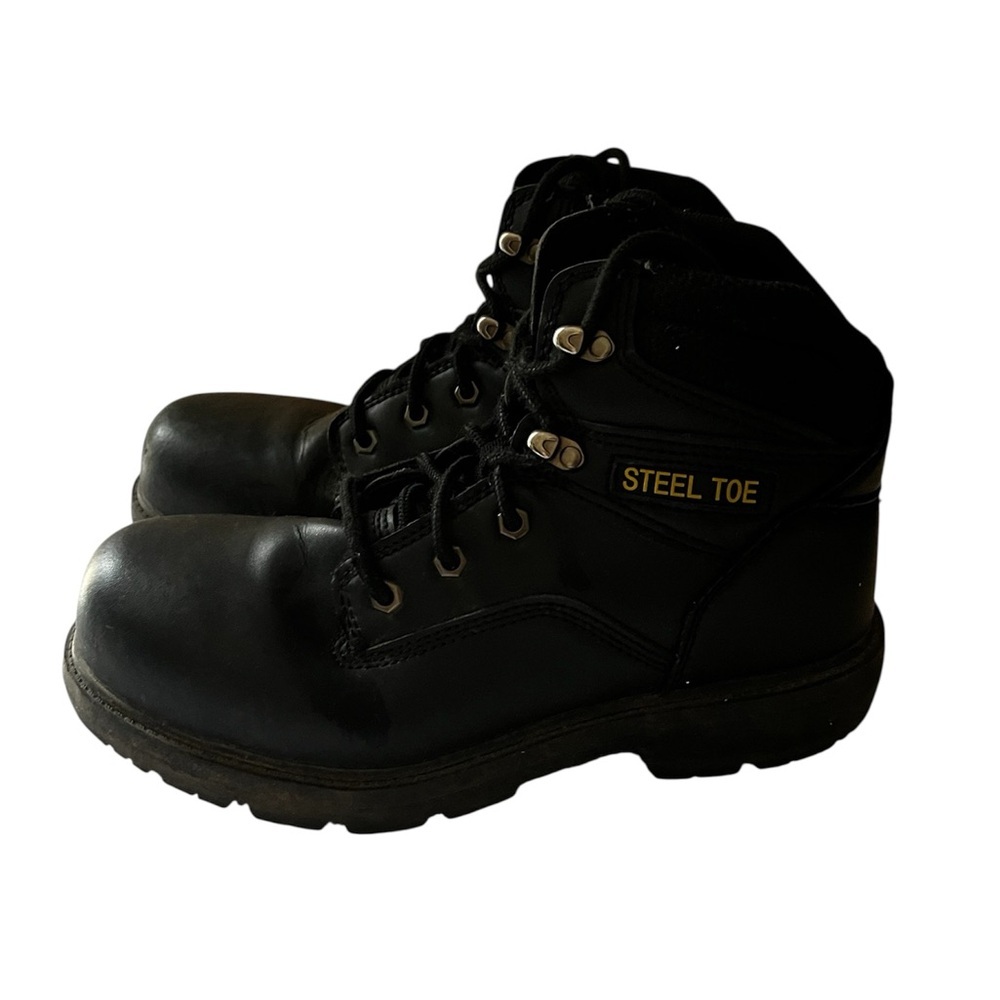 Brahma Black Steel Toe Boots Sz 9 1/2W